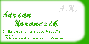 adrian morancsik business card